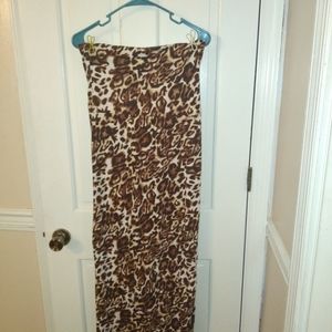 Animal print tube dress